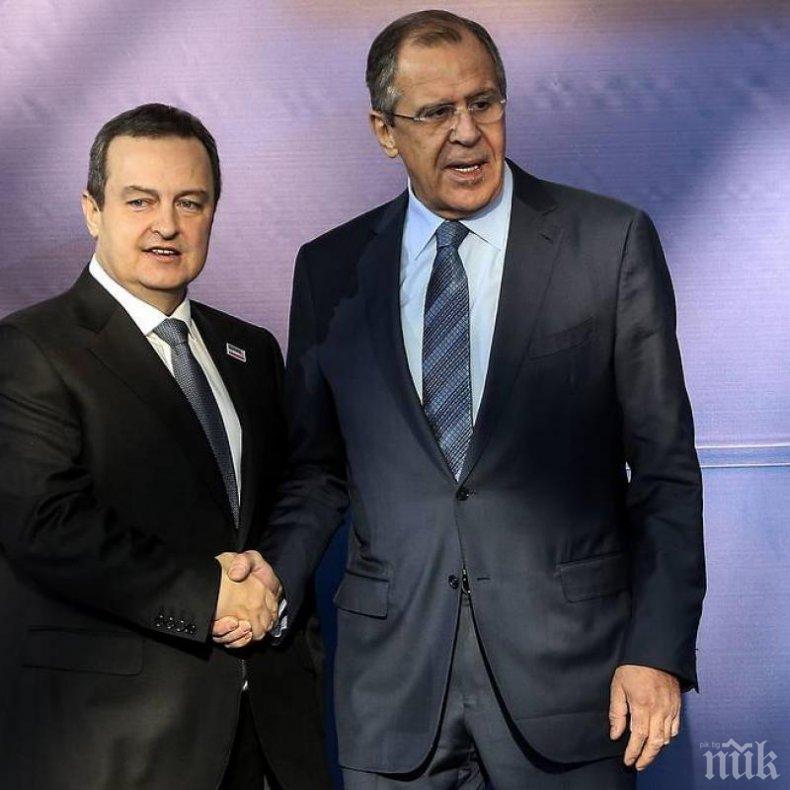Министрите на външните работи на Русия и Сърбия са обсъдили уреждането на косовския конфликт