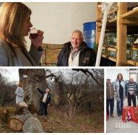 ПРЕДКОЛЕДНА САМОДЕЙНОСТ: Десислава Радева се натресе в Рани луг да подпие младото вино на местните (СНИМКИ)