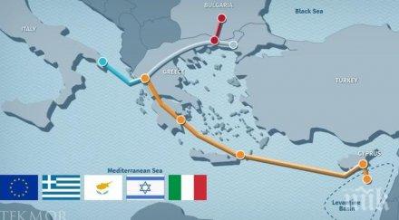гърция кипър италия израел строят газопровод средиземно море