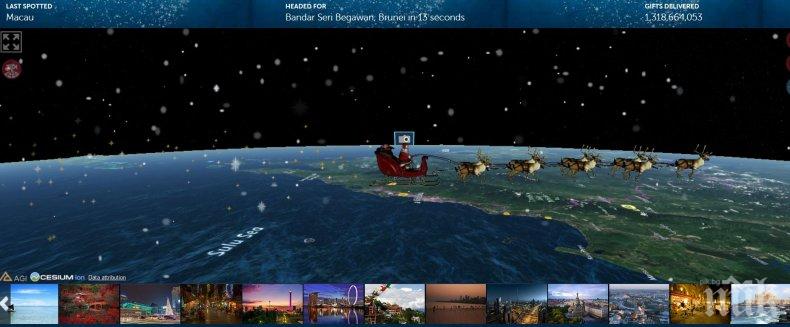 СЛЕДЯТ ГО: Дядо Коледа пристига в България около 22,00 часа