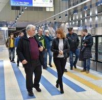 Фандъкова: Продължават тестовете с влакове по третата линия на метрото