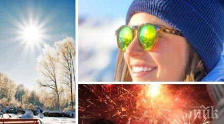 изпращаме годината слънце ветровито температурите леко повишат карта