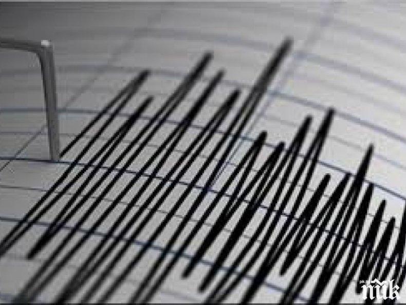 Земетресение разлюля Турция с магнитуд 4,9 по Рихтер