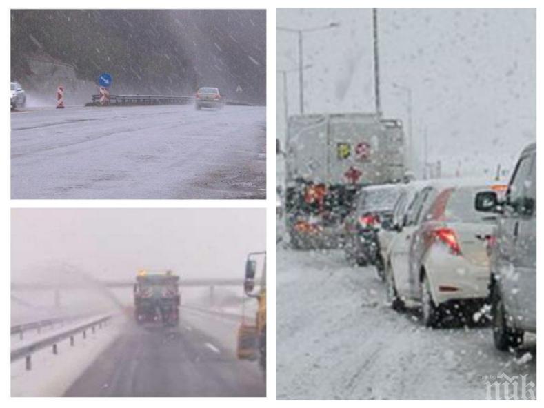 ПЪРВО В ПИК: Снежна виелица на Хемус - коли и тирове отбиват заради навявания