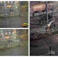 Брутална катастрофа в нощна София! БМВ се разби в стълб до Руски паметник (СНИМКИ)