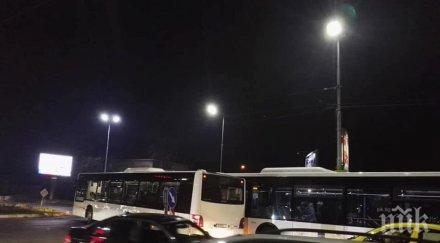 звън ламарини два автобуса градския транспорт удариха центъра пловдив снимка