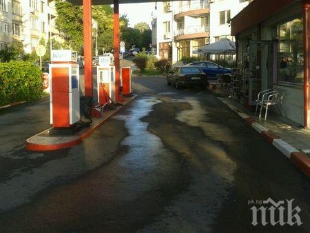 Блейка мина през крака на бензинджия, счупи му глезена