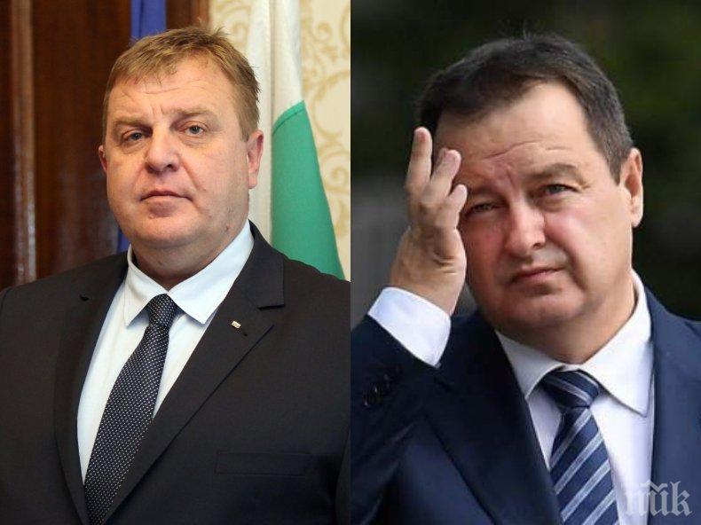 ОТГОВОР: Вицепремиерът Каракачанов към Дачич: Българската държава няма да спре да защитава правото децата на нашите сънародници