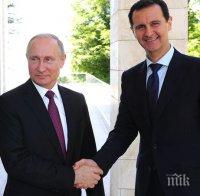Туитър блокира профила на Асад заради Путин
