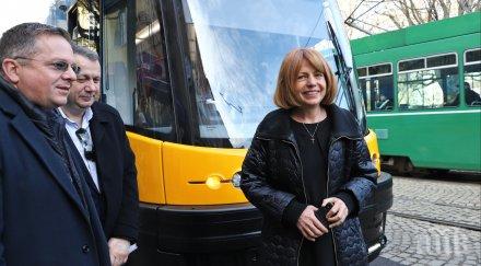 фандъкова края 2021 около автобусит столицата електрически