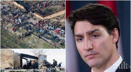 трюдо разузнаването докладва украинският самолет свален случайно иранска ракета