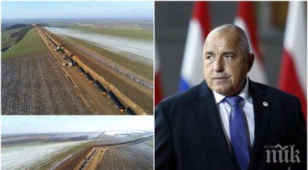 ексклузивно пик борисов показа върви строежът газопреносната мрежа българия видео снимки