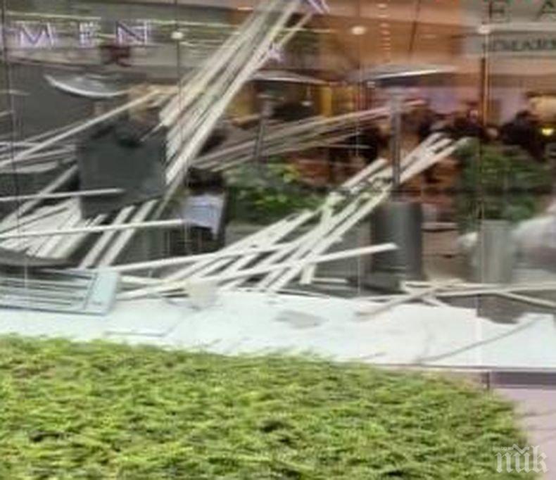 Покрив на кафене се срути в търговски център в Истанбул, има ранени 