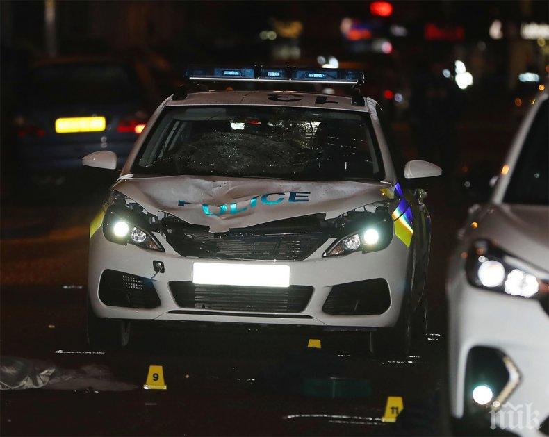 Нафиркан до козирката с Мерцедес отнесе вратата на патрулка в Бургас