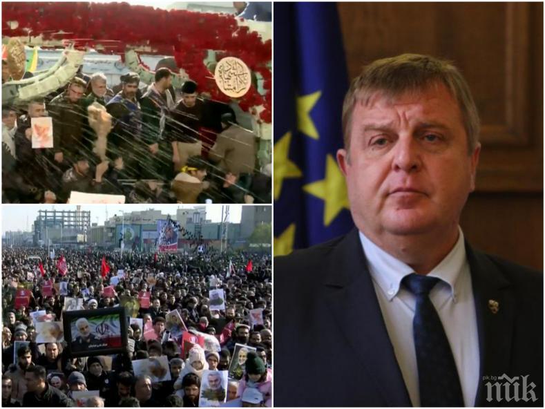 ГОРЕЩО В ПИК TV: Каракачанов притеснен от напрежението в Близкия Изток: Имаме готовност да евакуираме военните си от Ирак