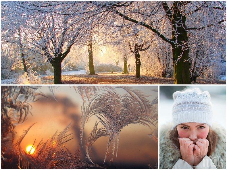 СИНОПТИЦИТЕ ОБЕЩАВАТ: Студ и мраз в петъчното утро, пролетни температури следобед (КАРТА)