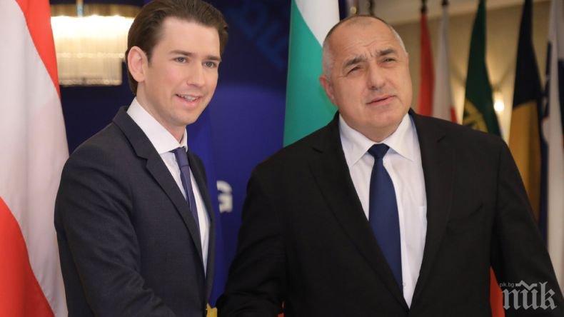 ПЪРВО В ПИК: Борисов поздрави новия премиер на Австрия