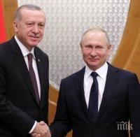 Ердоган и Путин обсъдиха ситуацията в Либия