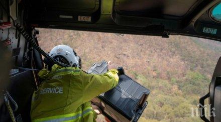 хеликоптери изсипват храна бедстващите австралия животни снимки