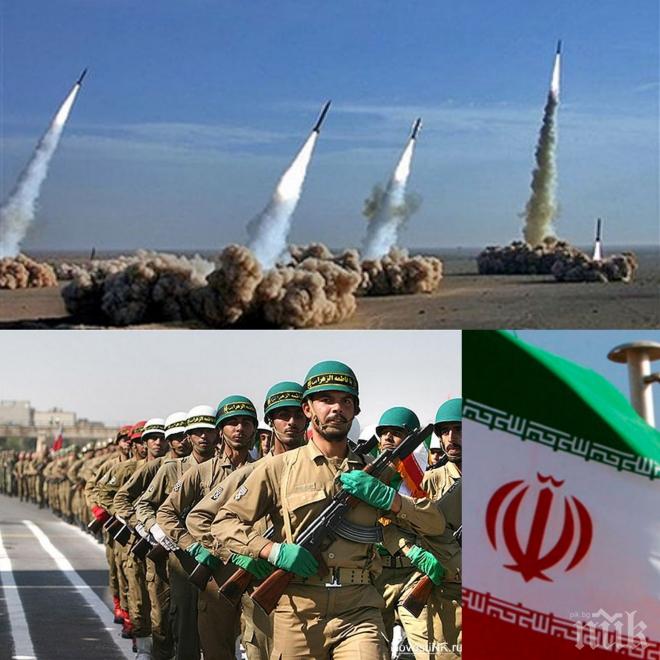 Иран гори знамето на Великобритания и Израел 