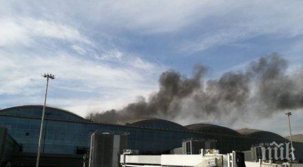 пожар избухна летище испания предизвика голяма суматоха