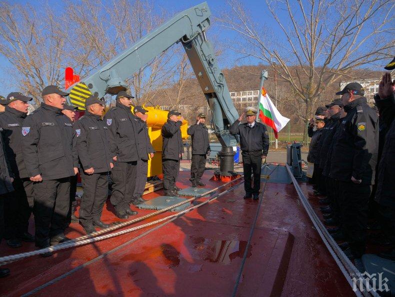 Екипажът на базов миночистач Прибой  ще изпълнява задачи в състава на  Втората постоянна противоминна група на НАТО