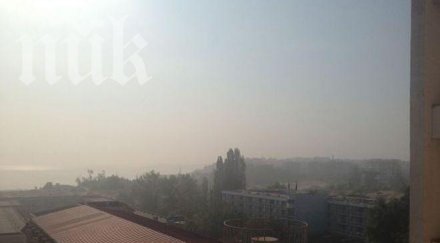 слънчев бряг осъмна обгърнат дим снимка