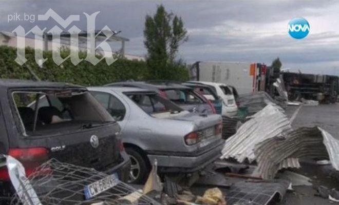 Мощно торнадо рани 12 души в Милано (видео)