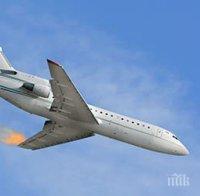 Ирански пътнически самолет пламна в полет