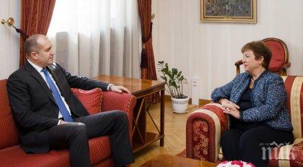 кристалина георгиева румен радев говориха наука