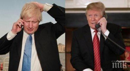 тръмп джонсън чуха телефона хуавей