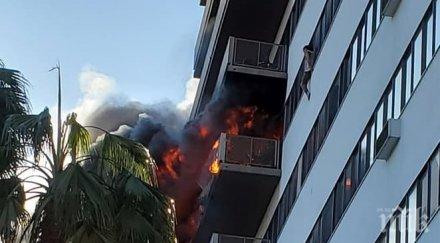 ексклузивно пожар пламна сградата българското консулство лос анджелис снимки видео