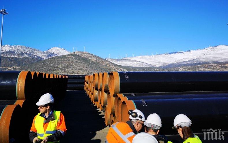 47 км тръби за газовата връзка с Гърция вече са произведени