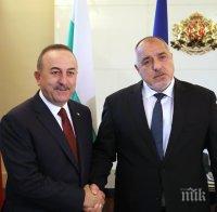Премиерът Бойко Борисов се срещна с турския външен министър Мевлют Чавушоглу (СНИМКИ)