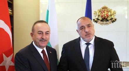 премиерът бойко борисов срещна турския външен министър мевлют чавушоглу снимки