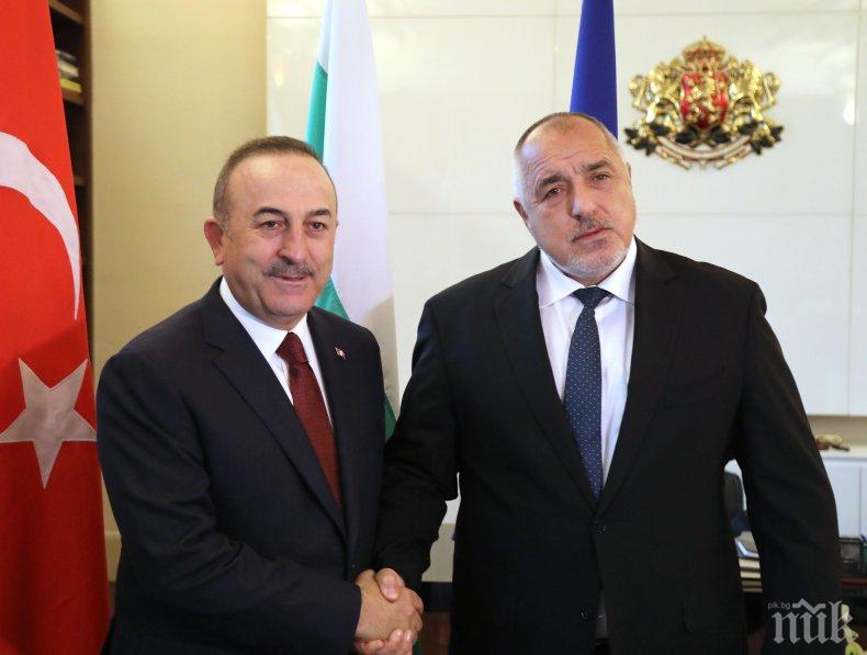 Премиерът Бойко Борисов се срещна с турския външен министър Мевлют Чавушоглу (СНИМКИ)