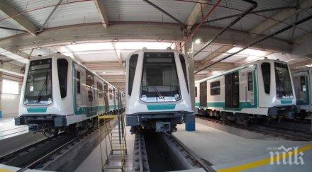 новите влакове третата линия метрото вече софия снимки
