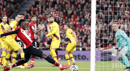 атлетик ликува сан мамес късен автогол шокира барса