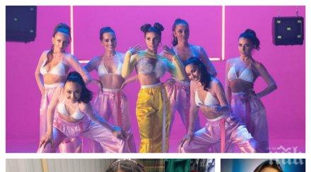 падение дивна изпаднала чалгарка певицата цъфна бельо студиото гала снимка