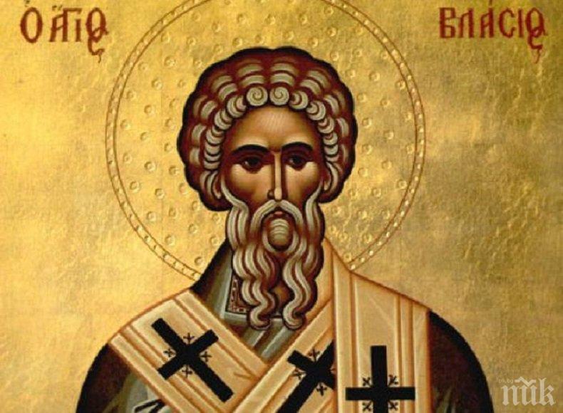 1. Св. свещеномъченик Власий, епископ Севастийски († ок. 316 г.)