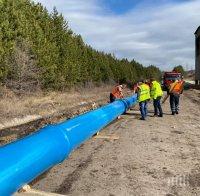 Новият водопровод за Перник блокира движението между Мало Бучино-Големо Бучино 