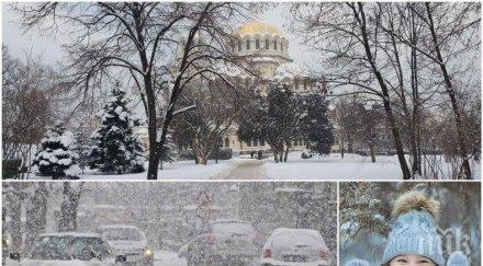 рязък обрат зимата завръща новата седмица затрупа снегът графика