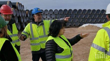 теменужка петкова инспектира доставката съхранението тръбите газовата връзка гърция