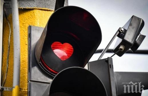 Светофарите в София грейнаха със сърчица (СНИМКИ)