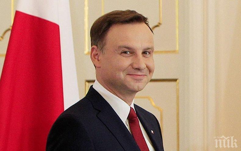 Управляващите в Полша подкрепиха Анджей Дуда, който ще се бори за втори президентски мандат