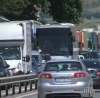 интензивен трафик товарни автомобили изход гкпп капитан андреево гкпп лесово