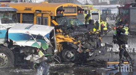 кърваво меле двама загинали верижна катастрофа участието 200 автомобила канада