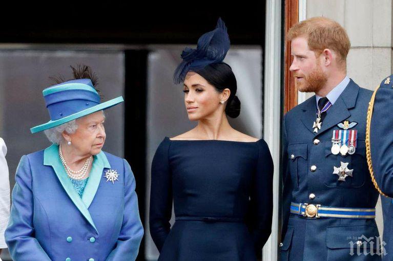 Кралица Елизабет забрани на Хари и Меган да използват бранда Sussex Royal