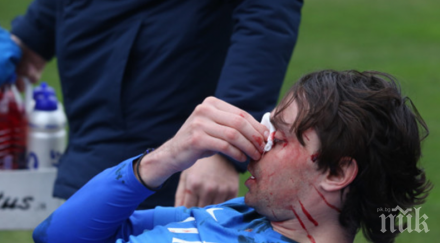 халфът левски райнов вече тренира маска