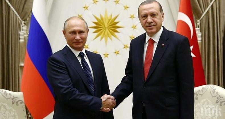 Путин и Ердоган се чуха по телефона заради ситуацията в Ерусалим